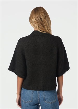 Benuta fluffy knit cardigan Dark Brown Neo Noir 